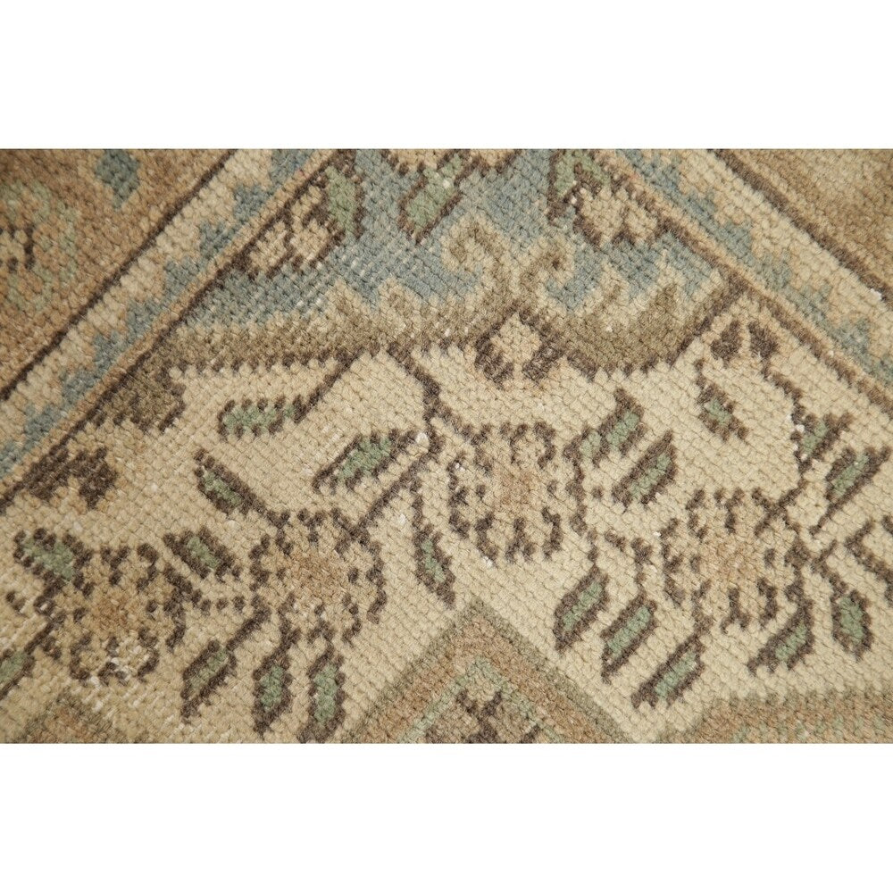 Vintage Muted Tabriz Hand Knotted Wool Distressed Persian Area Rug - 4'9" x 2'11"