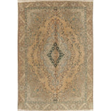 Vintage Muted Tabriz Hand Knotted Wool Oriental Persian Area Rug - 12'8" x 8'8"