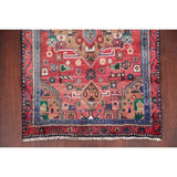 Vintage Oriental Carpet Hand Knotted Hamedan Persian Rug - 8'4" X 2'9" Runner