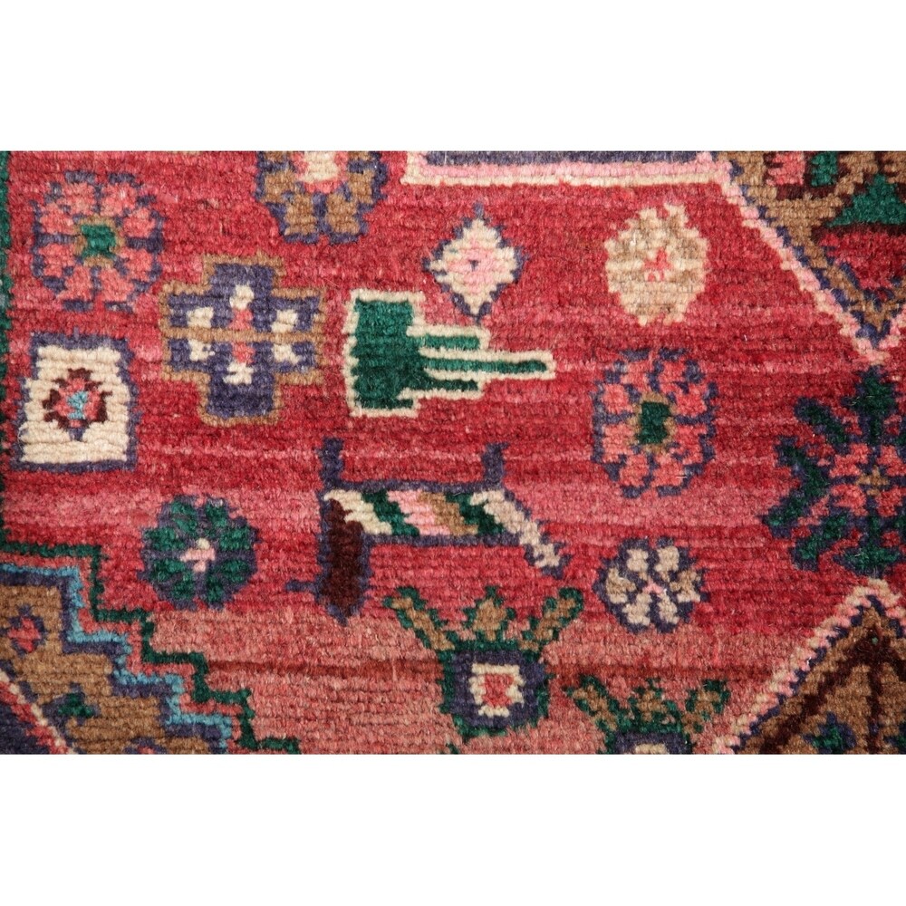 Vintage Oriental Carpet Hand Knotted Hamedan Persian Rug - 8'4" X 2'9" Runner