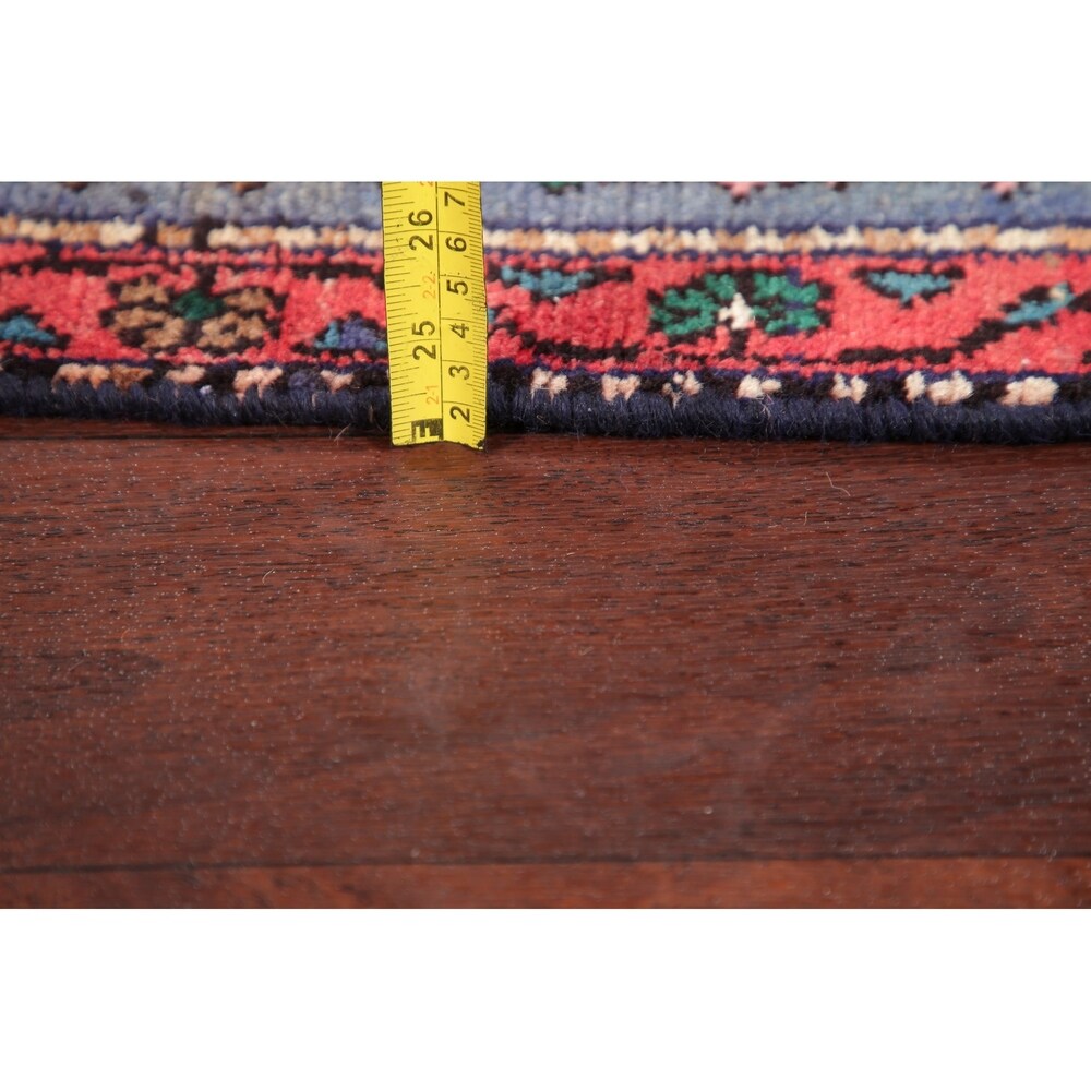 Vintage Oriental Carpet Hand Knotted Hamedan Persian Rug - 8'4" X 2'9" Runner