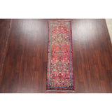Vintage Oriental Carpet Hand Knotted Hamedan Persian Rug - 8'4" X 2'9" Runner