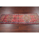 Vintage Oriental Carpet Hand Knotted Hamedan Persian Rug - 8'4" X 2'9" Runner
