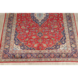 Vintage Oriental Hand Knotted Carpet Medallion Kashan Persian Area Rug - 13'7" X 9'8"