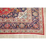 Vintage Oriental Hand Knotted Carpet Medallion Kashan Persian Area Rug - 13'7" X 9'8"