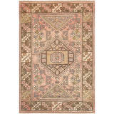 Vintage Oushak Hand-Knotted Salmon/Multi Wool Rug (4' 1" X 6' 0") - 4' x 6'