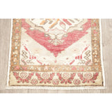 Vintage Oushak Oriental Tribal Hand Knotted Wool Turkish Area Rug - 3'1" x 1'10"