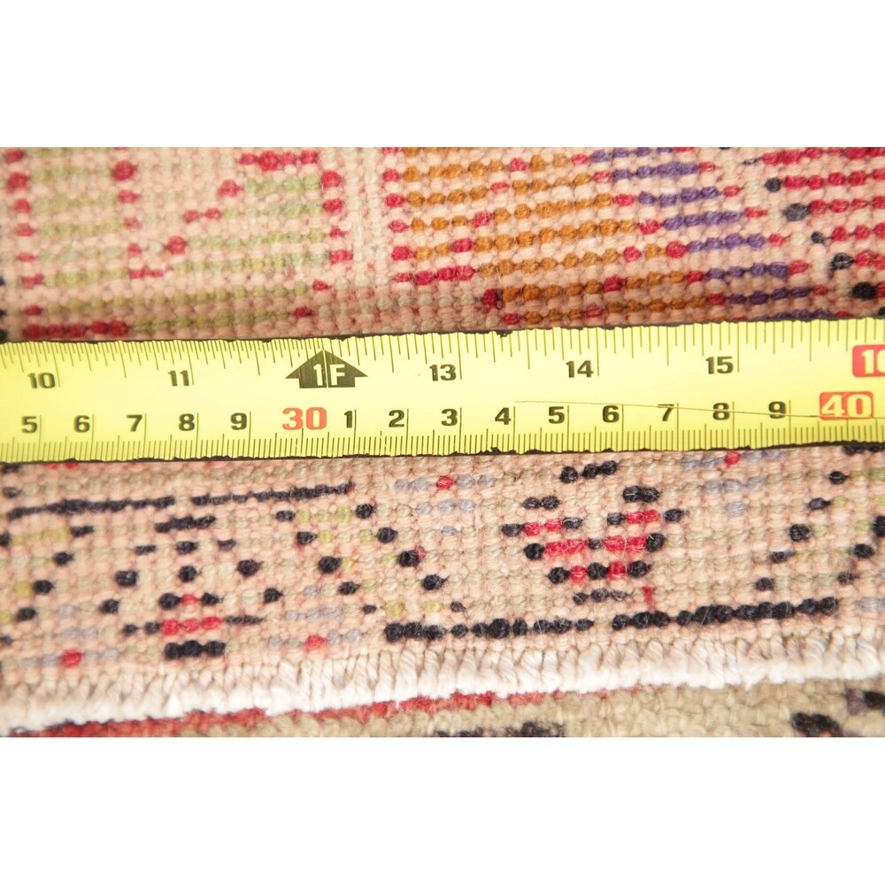 Vintage Oushak Traditional Oriental Hand Knotted Wool Turkish Area Rug - 2'10''x 1'8''
