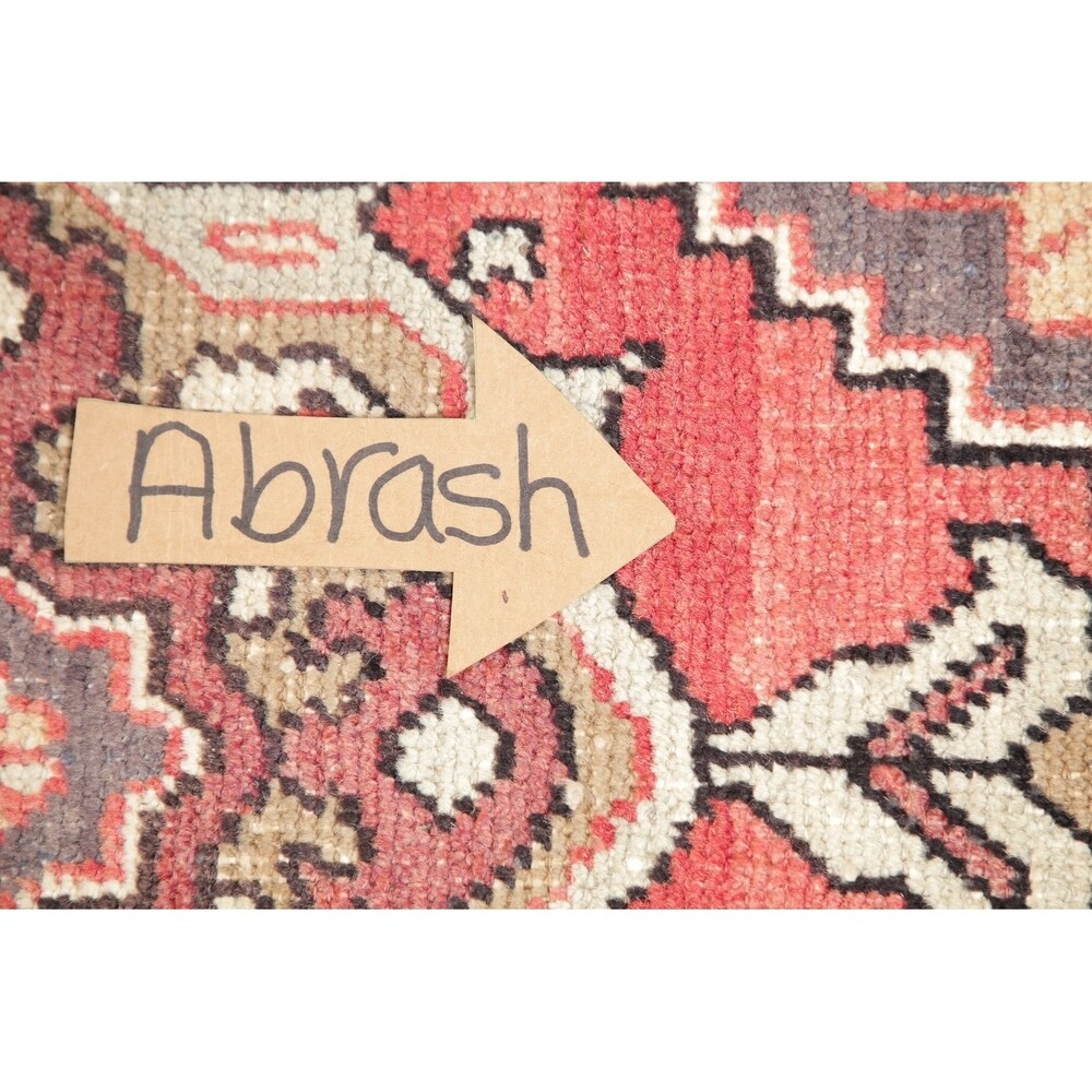 Vintage Oushak Traditional Oriental Hand Knotted Wool Turkish Area Rug - 2'10''x 1'8''