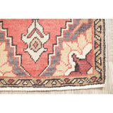 Vintage Oushak Traditional Oriental Hand Knotted Wool Turkish Area Rug - 2'10''x 1'8''