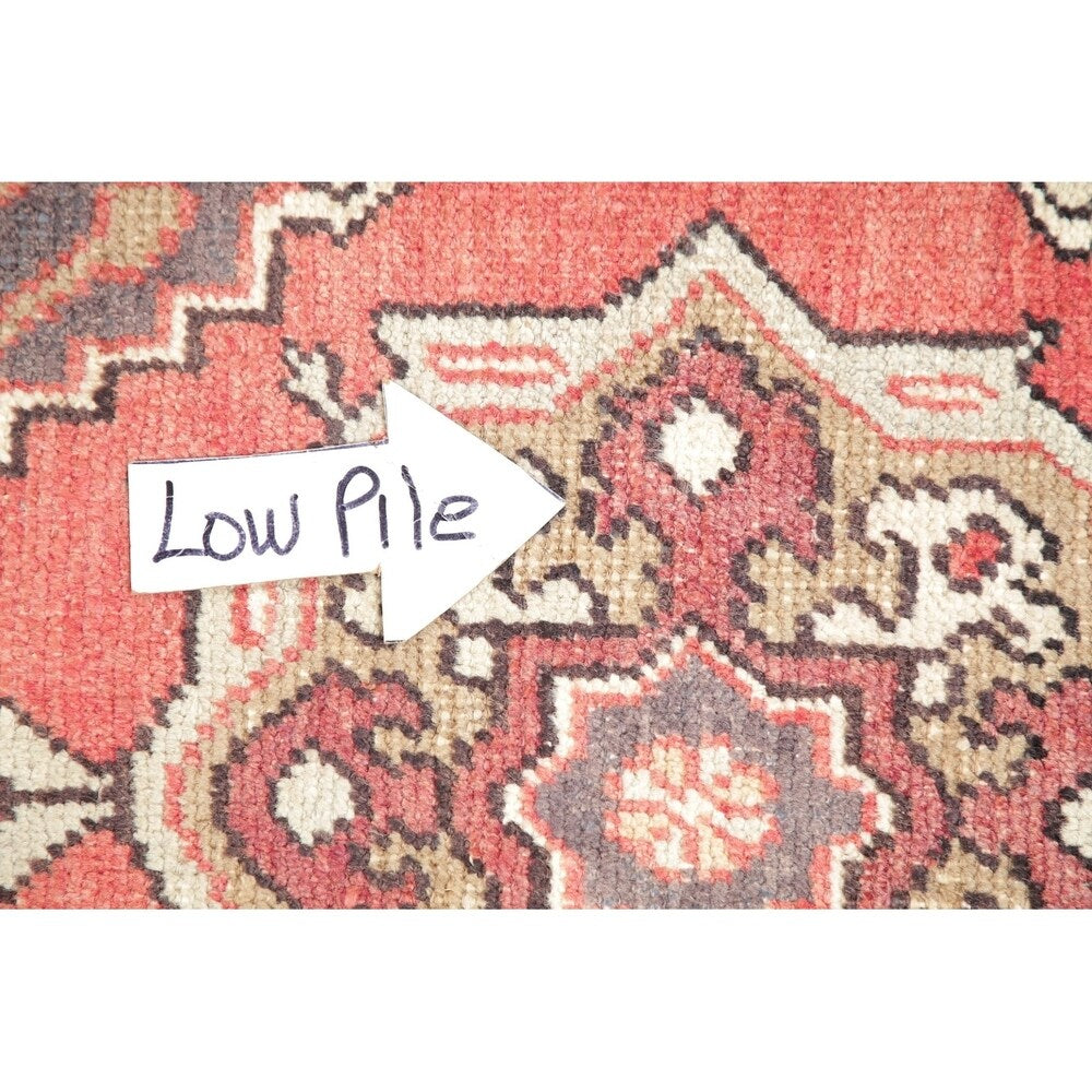 Vintage Oushak Traditional Oriental Hand Knotted Wool Turkish Area Rug - 2'10''x 1'8''