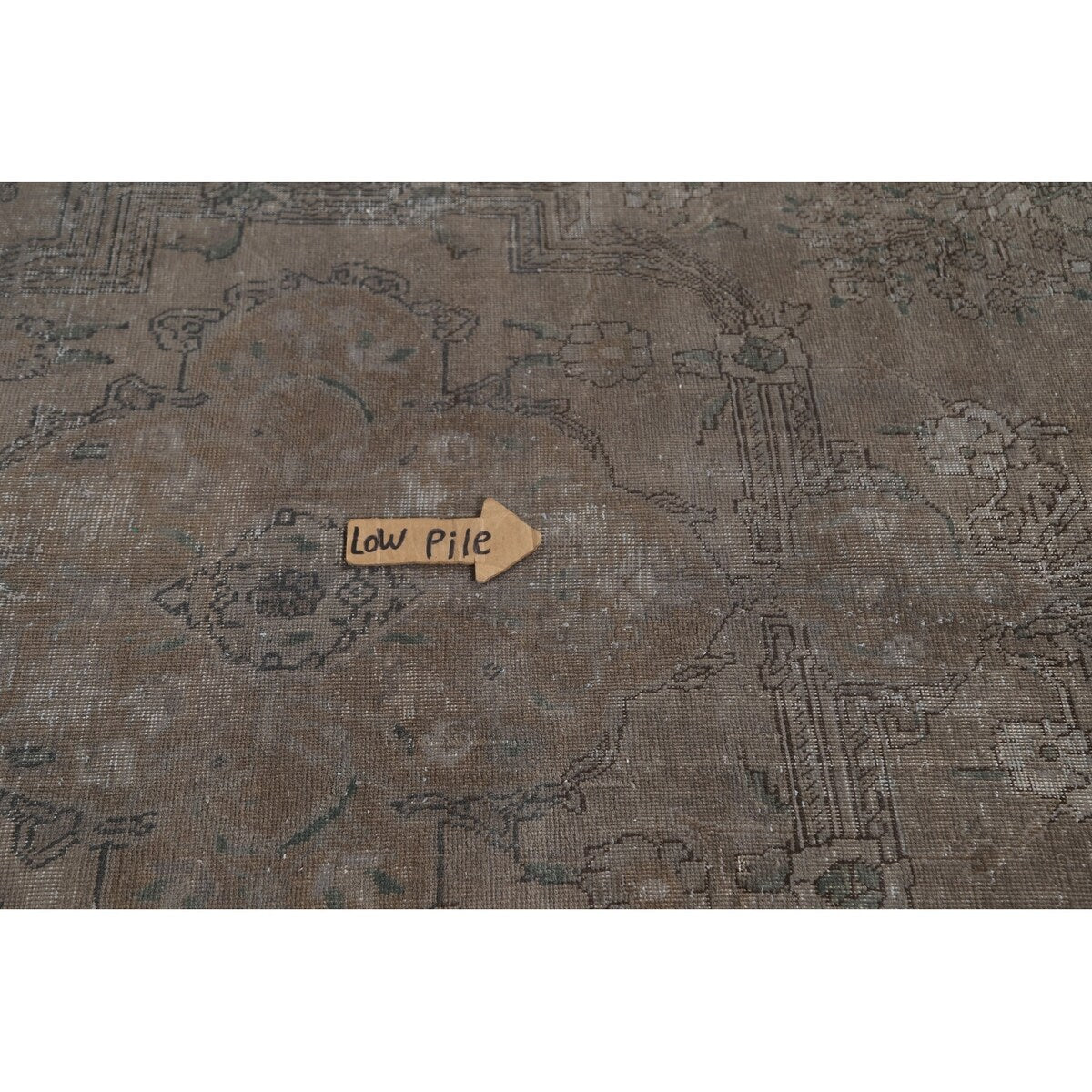 Vintage Over-dyed Tabriz Persian Wool Area Rug Hand-knotted Carpet - 7'10" x 10'5"
