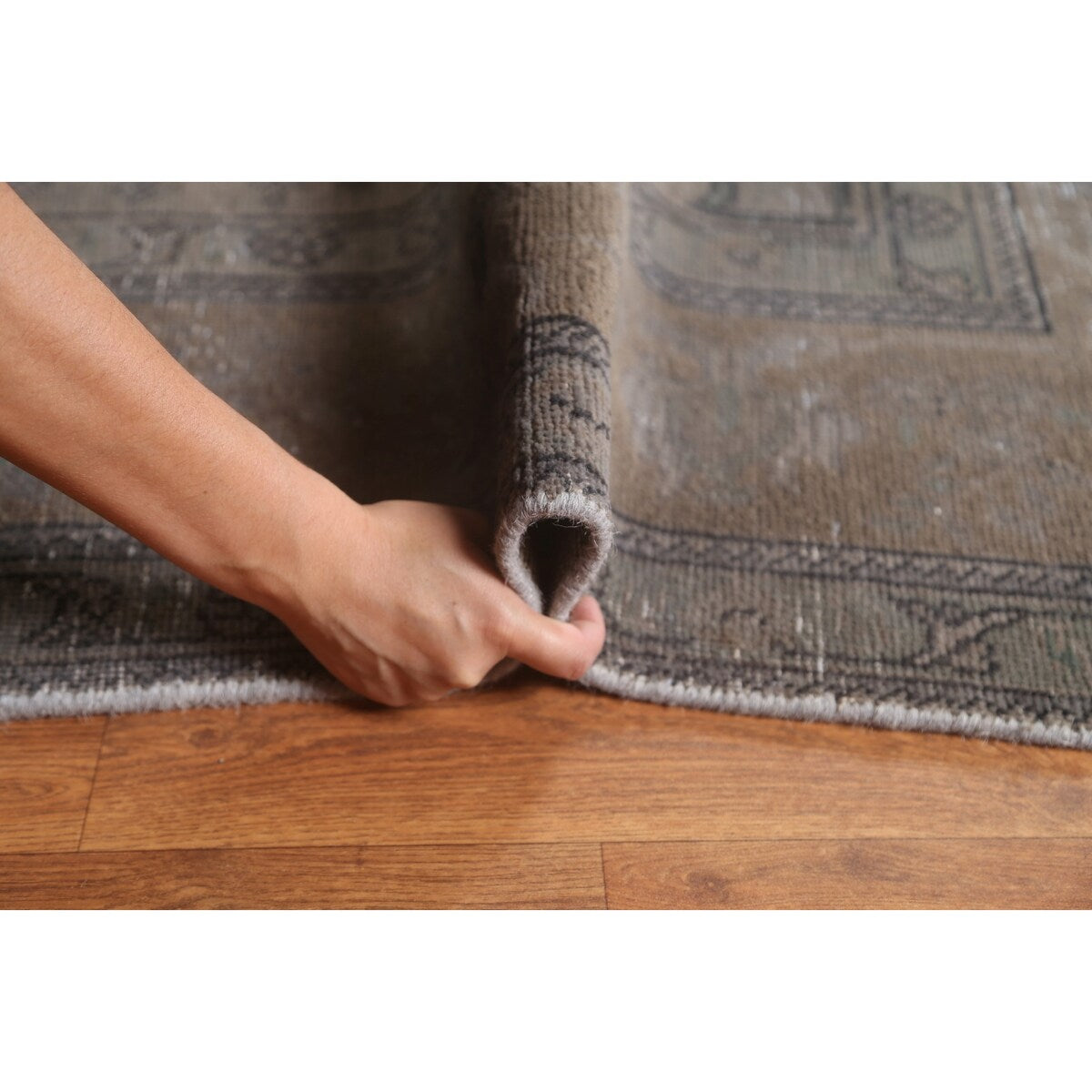 Vintage Over-dyed Tabriz Persian Wool Area Rug Hand-knotted Carpet - 7'10" x 10'5"