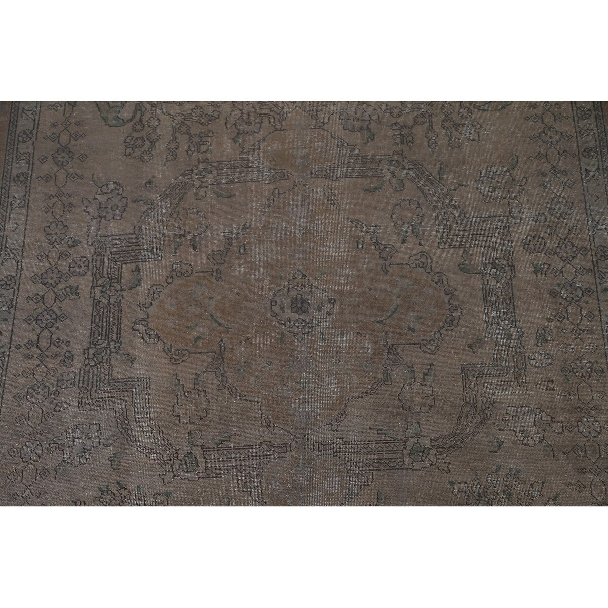 Vintage Over-dyed Tabriz Persian Wool Area Rug Hand-knotted Carpet - 7'10" x 10'5"