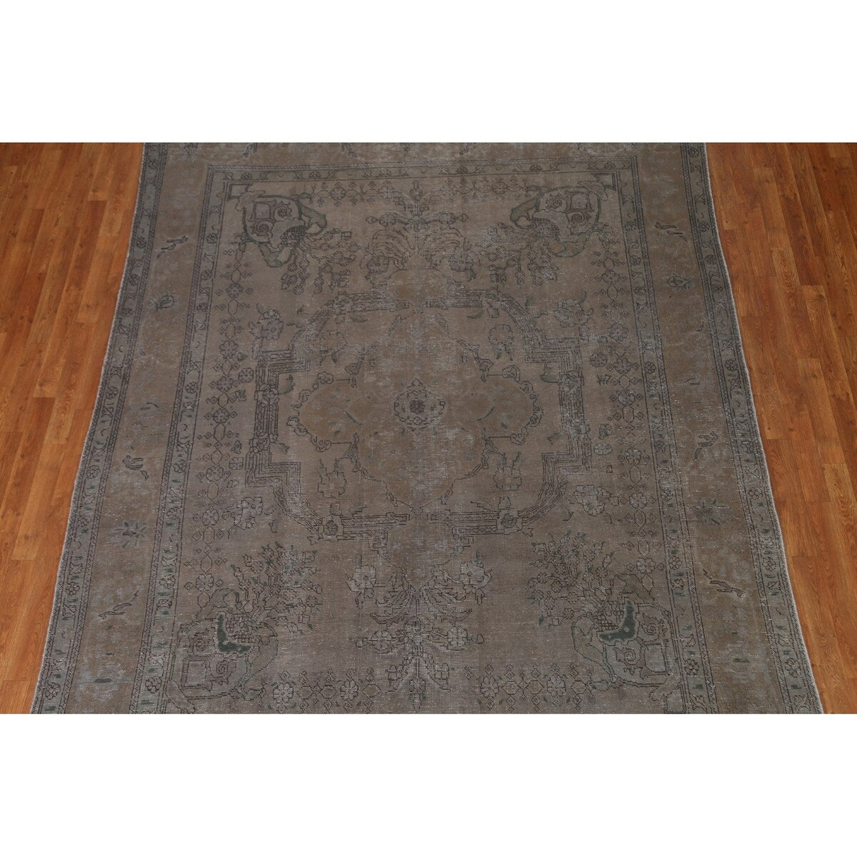 Vintage Over-dyed Tabriz Persian Wool Area Rug Hand-knotted Carpet - 7'10" x 10'5"