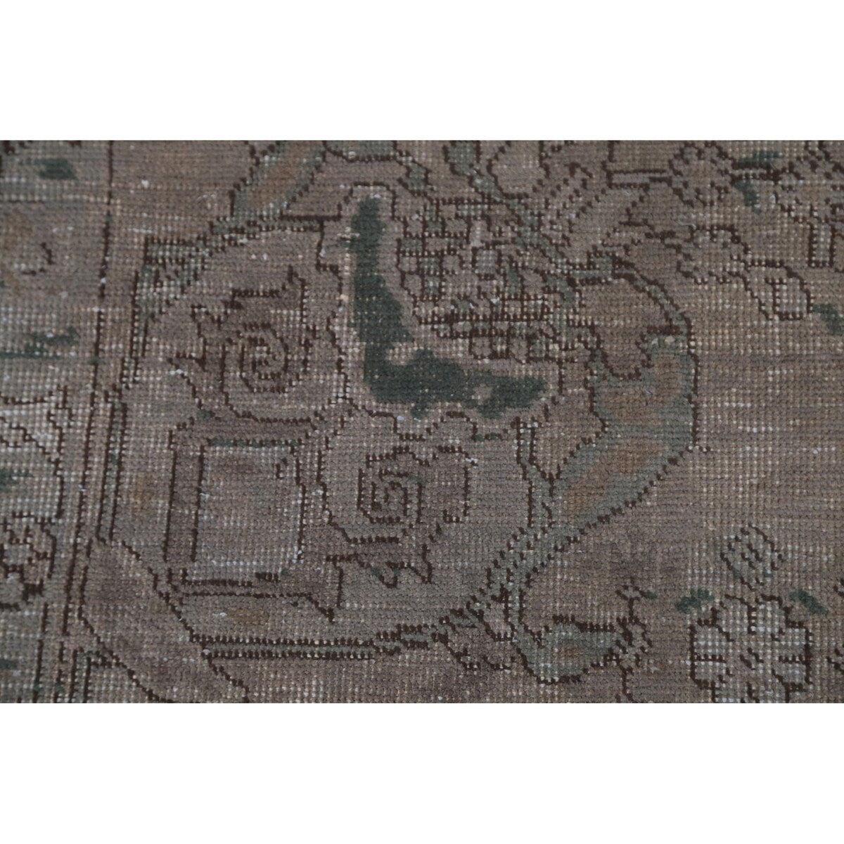 Vintage Over-dyed Tabriz Persian Wool Area Rug Hand-knotted Carpet - 7'10" x 10'5"
