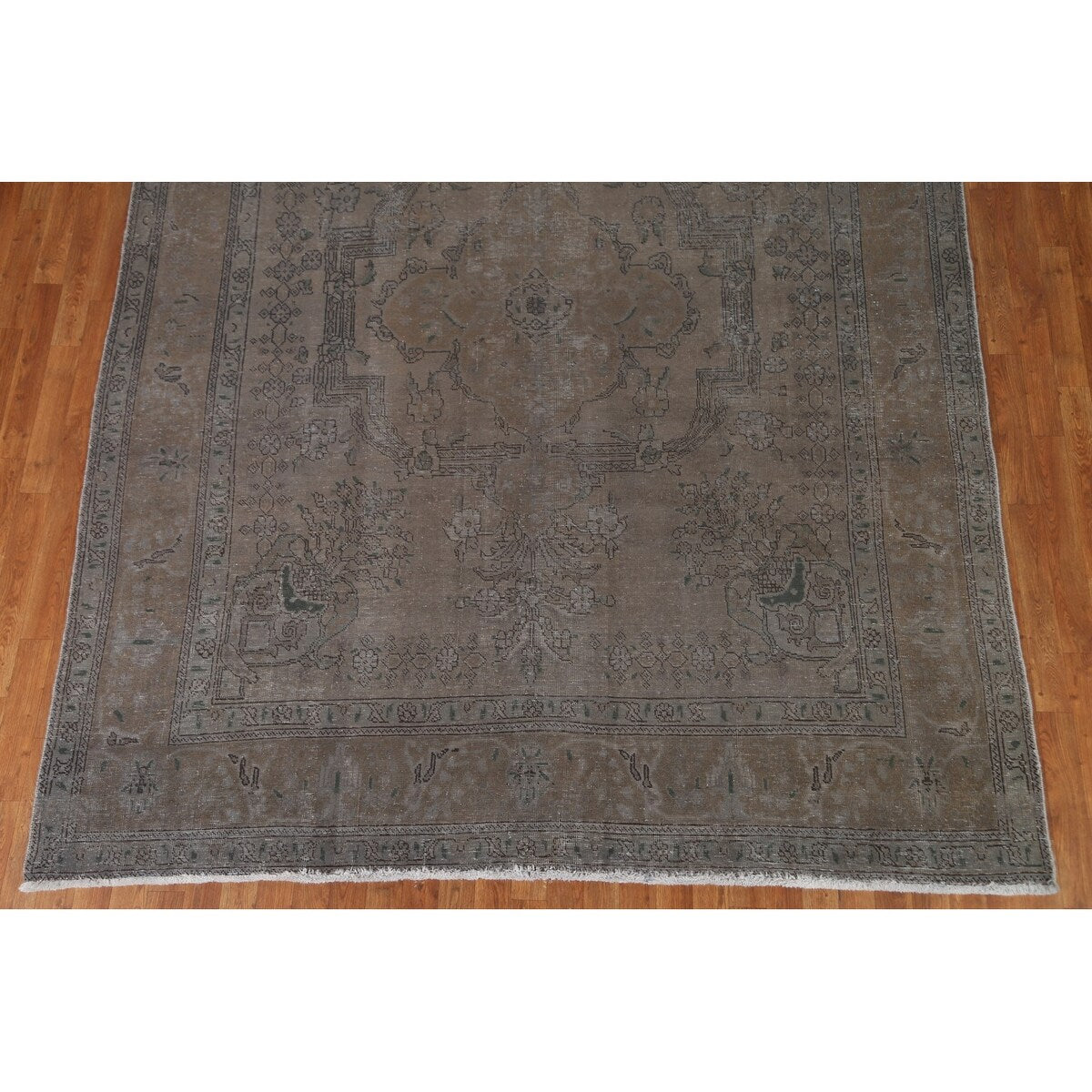 Vintage Over-dyed Tabriz Persian Wool Area Rug Hand-knotted Carpet - 7'10" x 10'5"