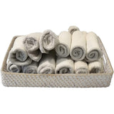 Vintage Rectangular Rattan Woven Tray with Handles