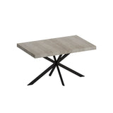 Vintage Rectangular Stretch Dining Table With Black Embossed Center Plate