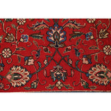 Vintage Red Flora Tabriz Persian Living Room Area Rug Wool Handmade - 6'7" x 9'5"