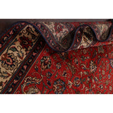 Vintage Red Flora Tabriz Persian Living Room Area Rug Wool Handmade - 6'7" x 9'5"
