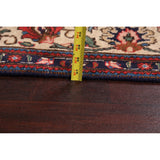 Vintage Red Flora Tabriz Persian Living Room Area Rug Wool Handmade - 6'7" x 9'5"