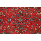 Vintage Red Flora Tabriz Persian Living Room Area Rug Wool Handmade - 6'7" x 9'5"