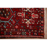 Vintage Red Gharajeh Persian Runner Rug Handmade Wool Carpet - 1'10" x 5'4"