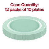 Vintage Rim Round Disposable Plastic Plate Packs - Party Supplies