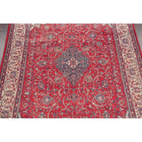 Vintage Sarouk Floral Handmade Wool Persian Area Rug - 13'6" x 9'0"