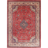 Vintage Sarouk Floral Handmade Wool Persian Area Rug - 13'6" x 9'0"