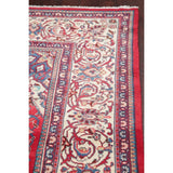 Vintage Sarouk Floral Handmade Wool Persian Area Rug - 13'6" x 9'0"