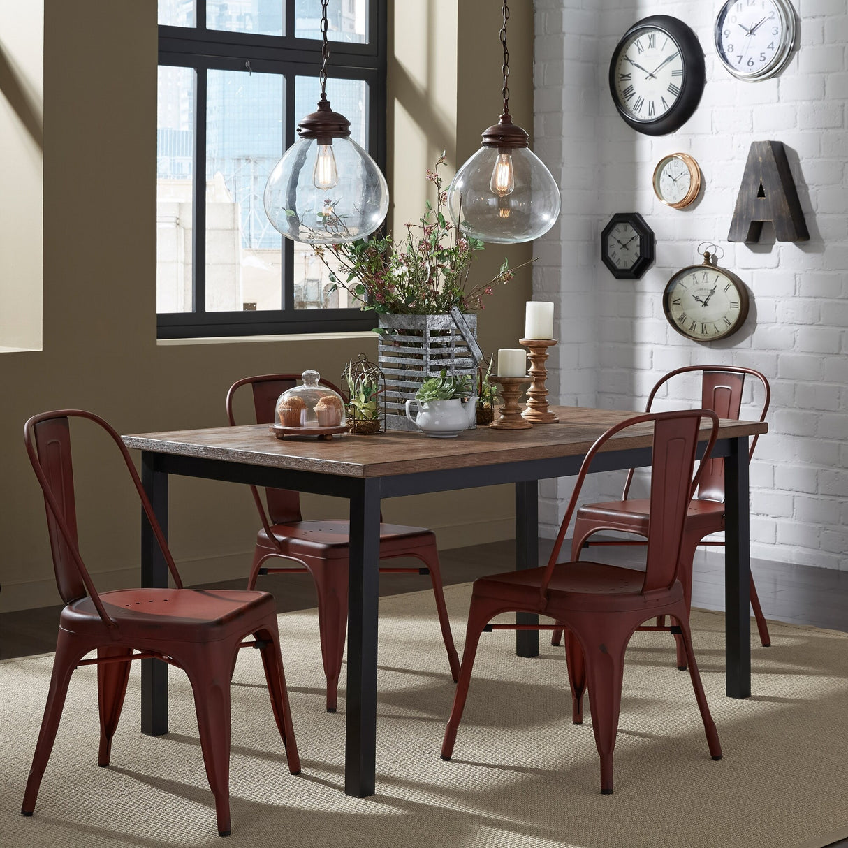 Vintage Series Distressed Metal Bow Back Side Chair - Antique White (Set of 4)