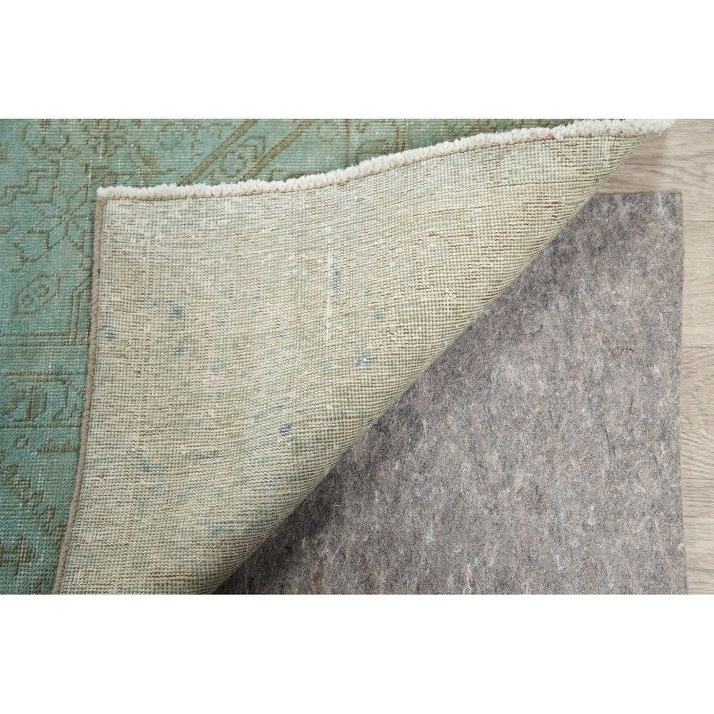Vintage Tabriz Geometric Hand Knotted Wool Oriental Persian Area Rug - 12'7" x 10'1"