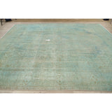 Vintage Tabriz Geometric Hand Knotted Wool Oriental Persian Area Rug - 12'7" x 10'1"