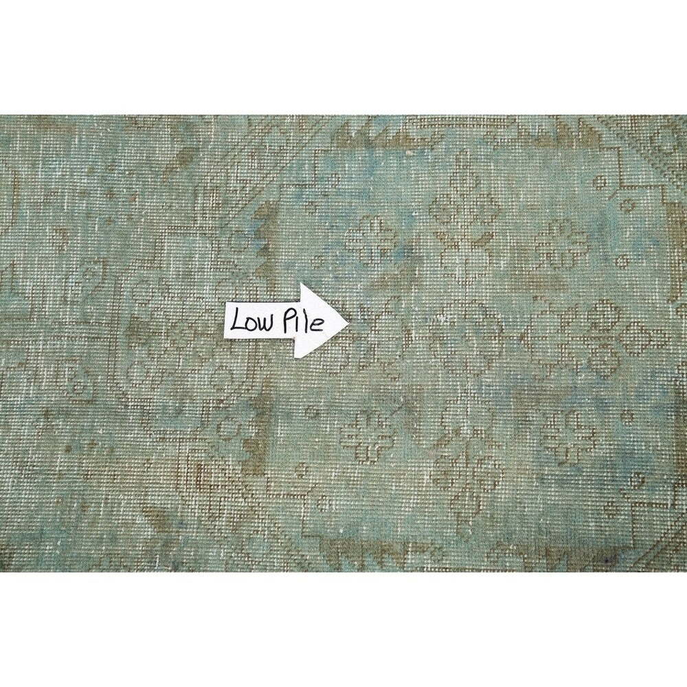 Vintage Tabriz Geometric Hand Knotted Wool Oriental Persian Area Rug - 12'7" x 10'1"