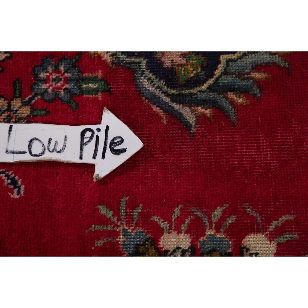 Vintage Tabriz Medallion Oriental Hand Knotted Wool Persian Area Rug - 11'5" x 8'0"