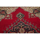 Vintage Tabriz Medallion Oriental Hand Knotted Wool Persian Area Rug - 11'5" x 8'0"