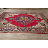 Vintage Tabriz Medallion Oriental Hand Knotted Wool Persian Area Rug - 11'5" x 8'0"