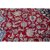 Vintage Traditional Flora Hand Made Mashad Persian Medallion Area Rug - 12'11" x 9'11"
