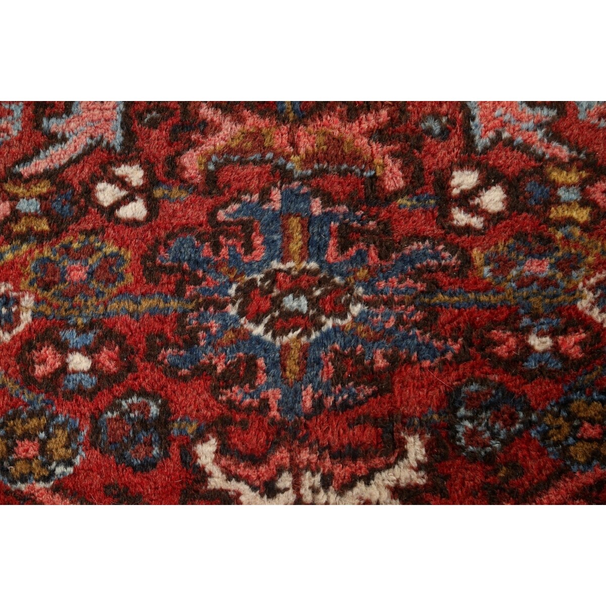 Vintage Traditional Heriz Persian Area Rug Handmade Wool Carpet - 7'2" x 8'9"