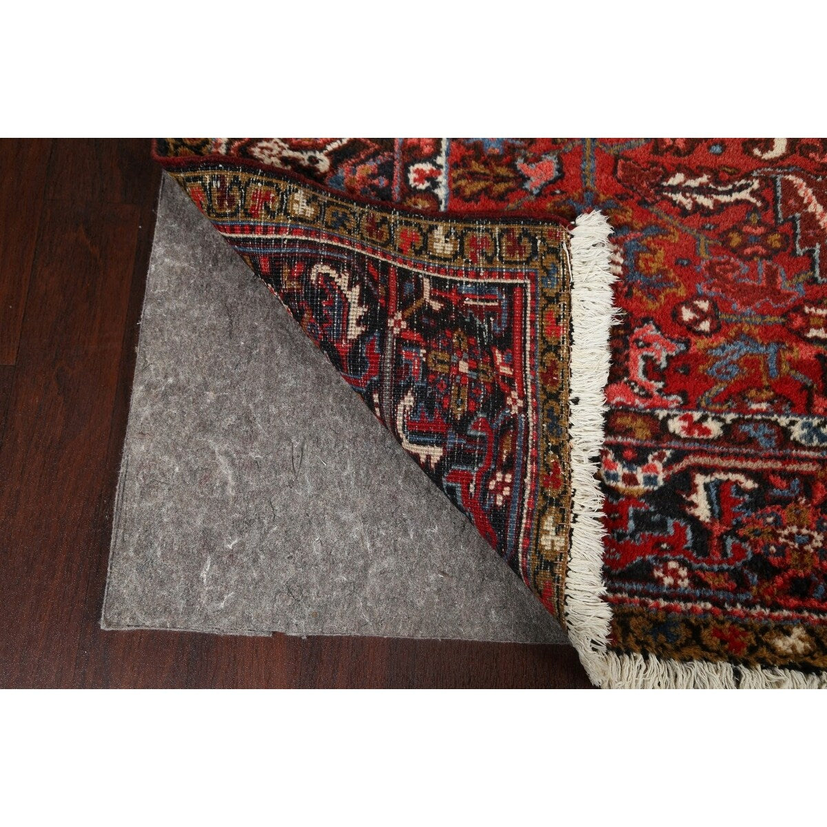 Vintage Traditional Heriz Persian Area Rug Handmade Wool Carpet - 7'2" x 8'9"