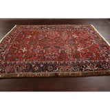 Vintage Traditional Heriz Persian Area Rug Handmade Wool Carpet - 7'2" x 8'9"