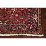 Vintage Traditional Heriz Persian Area Rug Handmade Wool Carpet - 7'2" x 8'9"
