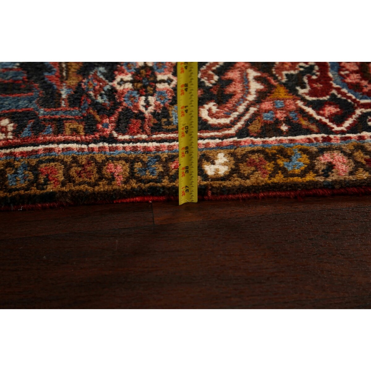Vintage Traditional Heriz Persian Area Rug Handmade Wool Carpet - 7'2" x 8'9"