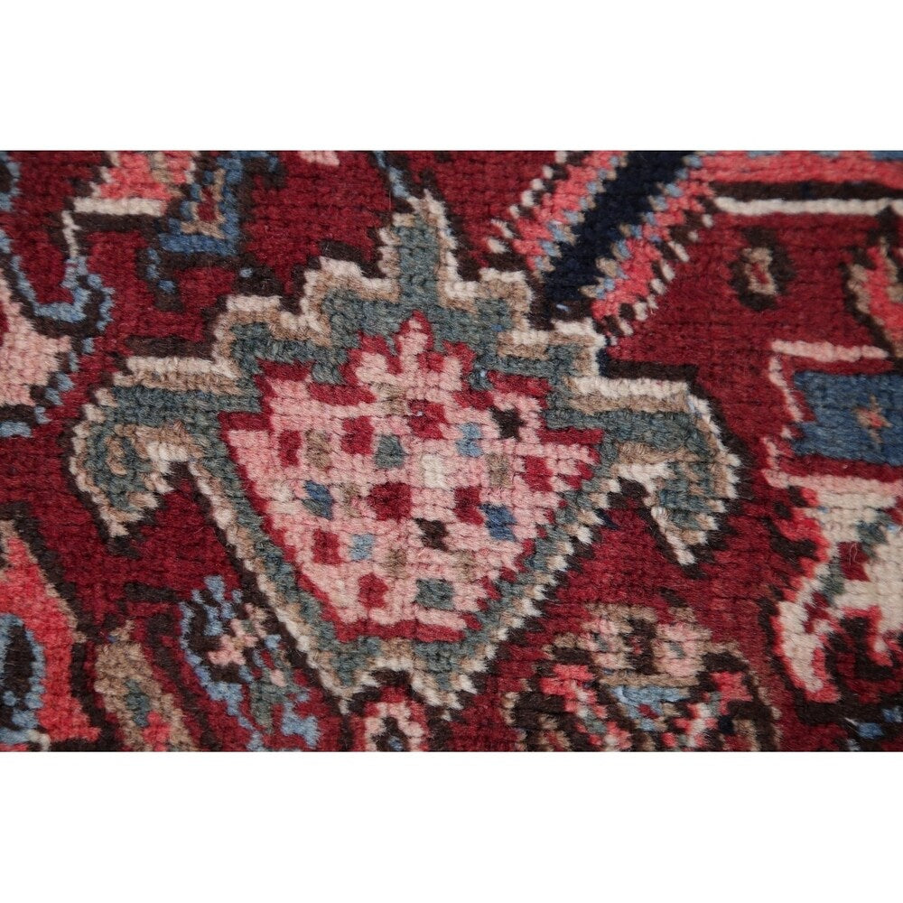 Vintage Traditional Heriz Persian Oriental Hand Knotted Wool Area Rug - 11'7" x 7'10"