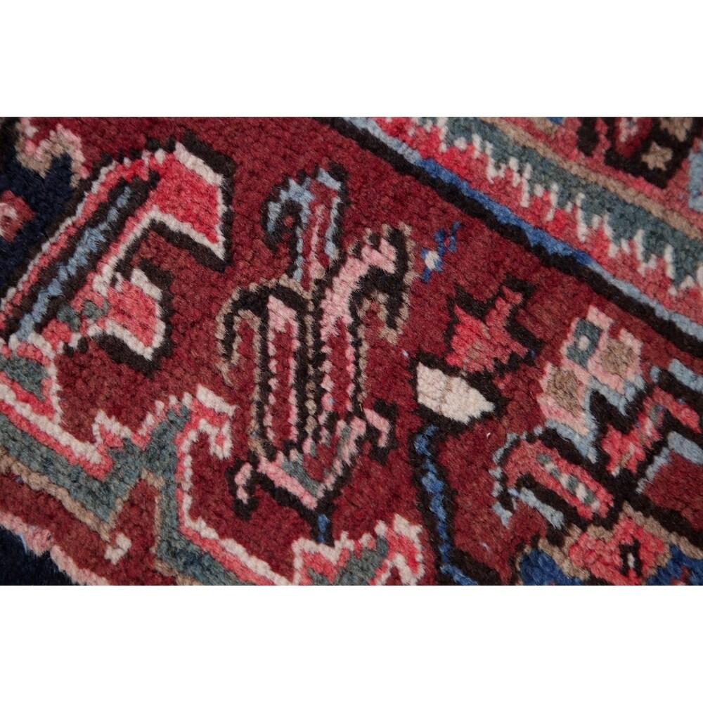 Vintage Traditional Heriz Persian Oriental Hand Knotted Wool Area Rug - 11'7" x 7'10"