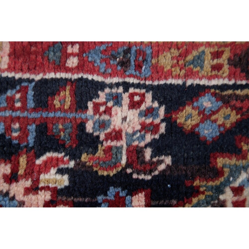 Vintage Traditional Heriz Persian Oriental Hand Knotted Wool Area Rug - 11'7" x 7'10"