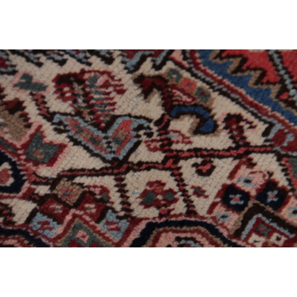 Vintage Traditional Heriz Persian Oriental Hand Knotted Wool Area Rug - 11'7" x 7'10"