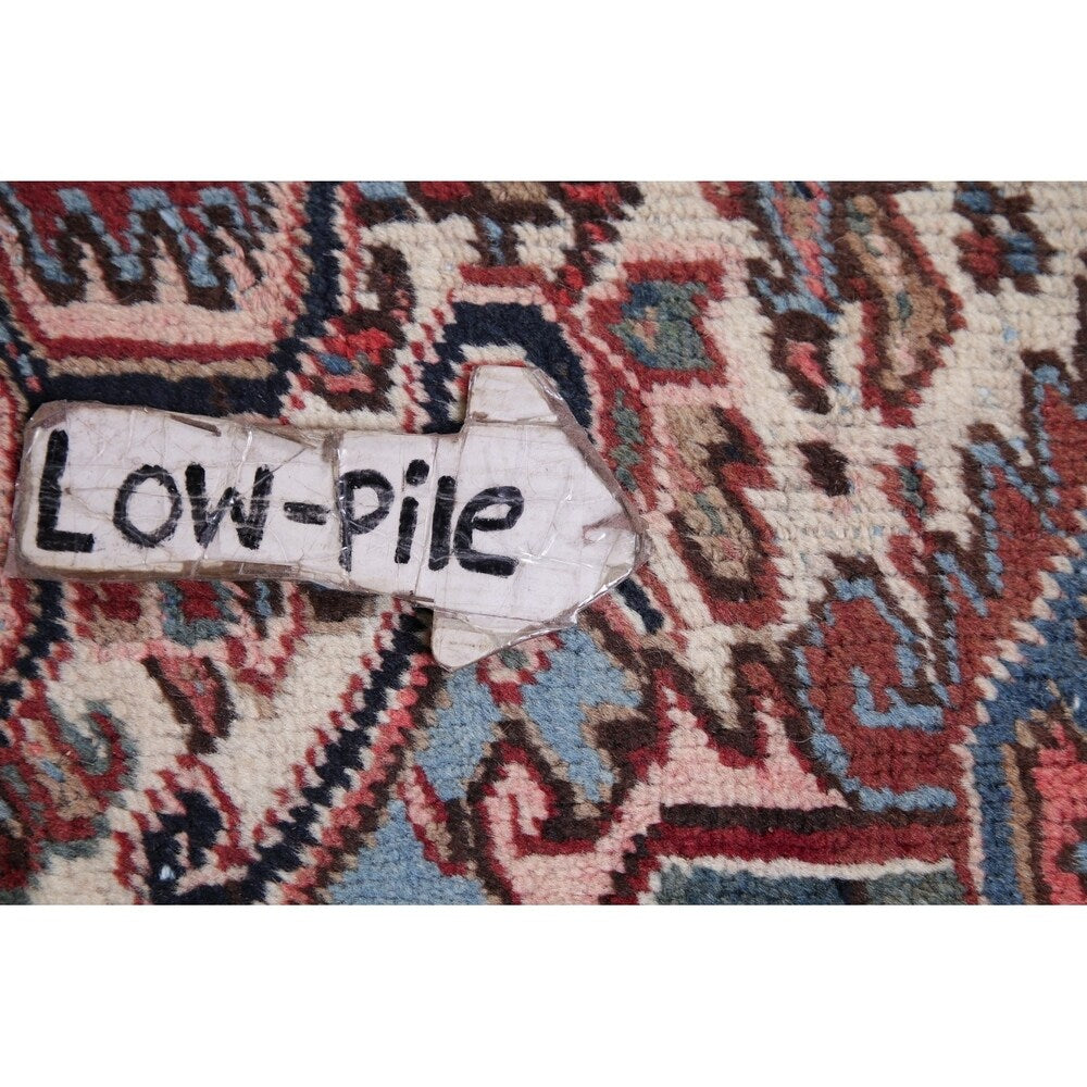 Vintage Traditional Heriz Persian Oriental Hand Knotted Wool Area Rug - 11'7" x 7'10"